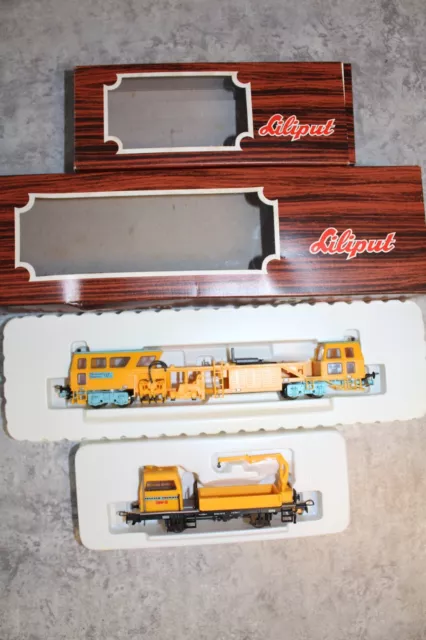 Liliput, HO, 38010 & 38110 Track Maintenance Cars 2 Car Set NOS