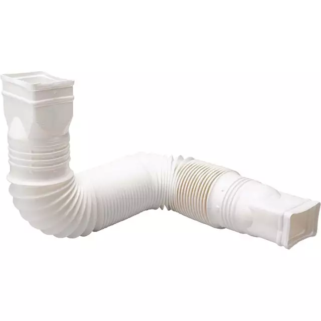 Amerimax Flex-A-Spout White Vinyl Downspout Extension 85010 Amerimax 85010