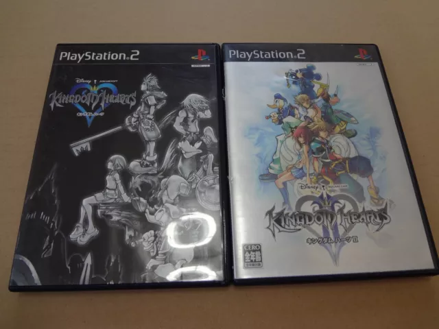 Kingdom Hearts I 1 II 2 SET PS2 PlayStation 2 Tested Work