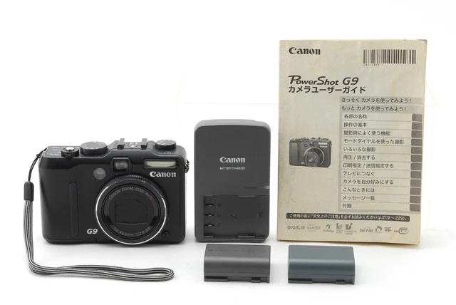 【NEAR MINT】 Canon PowerShot G9 12.1MP Digital Compact Camera Black From JAPAN