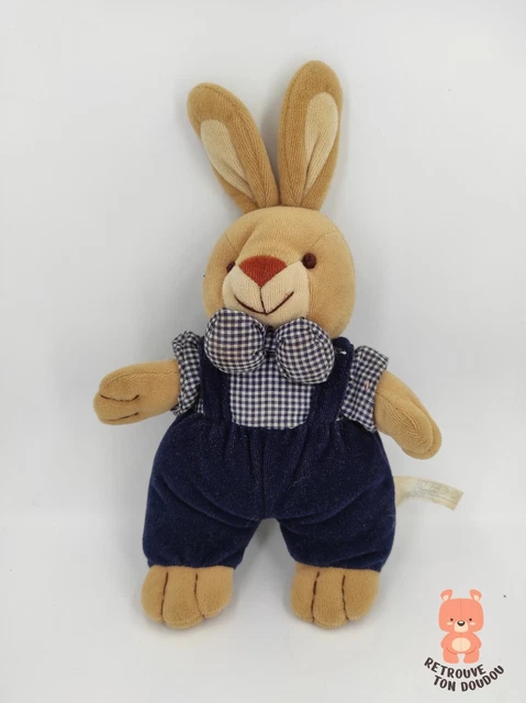 DOUDOU LAPIN BEIGE Salopette Bleue Priscilla Larsen Vintage 1999 EUR 16,90 - PicClick FR