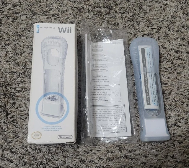 Nintendo OEM Wii WHITE MOTION PLUS ADAPTER RVL-026 + SILICONE Same Day Ship Read