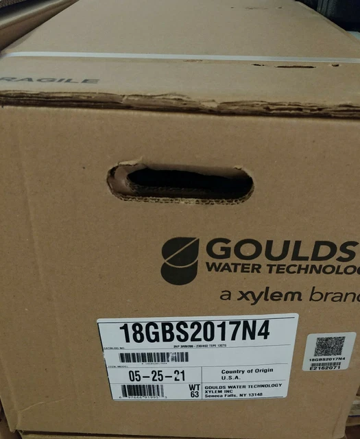 Goulds 18GBS2017N4, Booster Pump, Series GB, 2 HP, 230/460 Volts, 3 Phase, 13 St