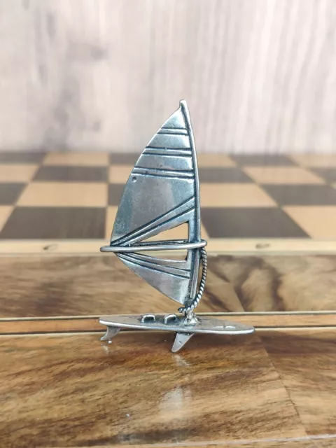 Miniature Vintage Collectible Silver 800 Figure sailboat  7,8gr  Height 5,2 cm