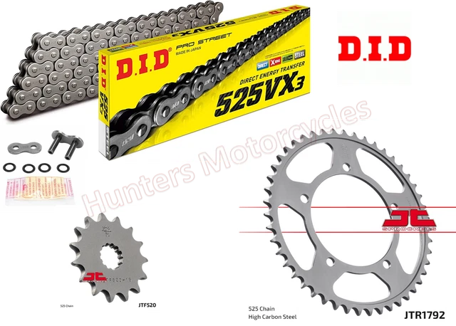 Suzuki GSXR1000 K1 to K6 DID Gold X-Ring Chain and JT Sprockets Kit from Hunters Motorcycles