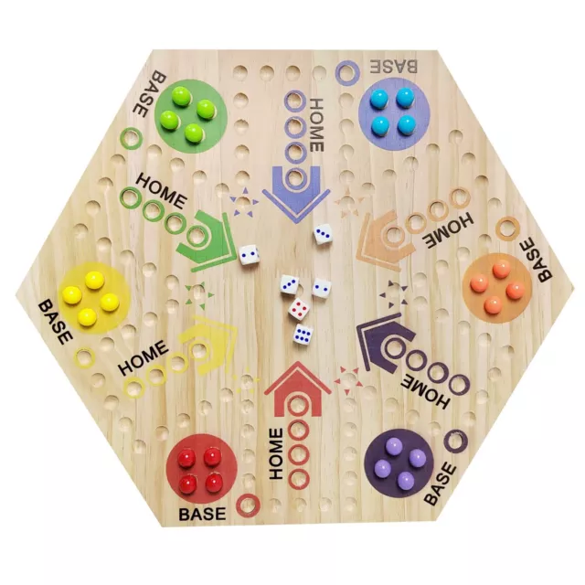 Aggravation Board Game Original Marble Game Double Sided Painted Game Board 4 an 3