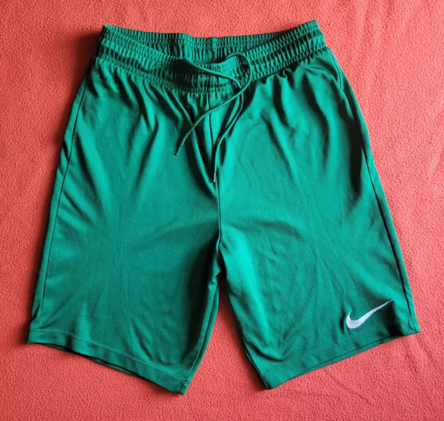 Boys Nike Dri Fit Green Draw Cord Shorts Sports Size S Height 165-175