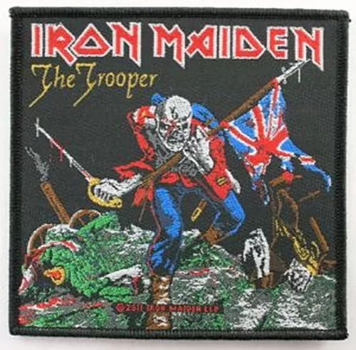 Iron Maiden The Trooper sew-on cloth patch 100mm square  (rz)