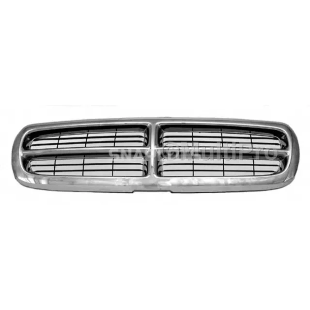 New CH1200199 Front Grille Chrome With Black Insert Fits Dodge Dakota 1997-2004