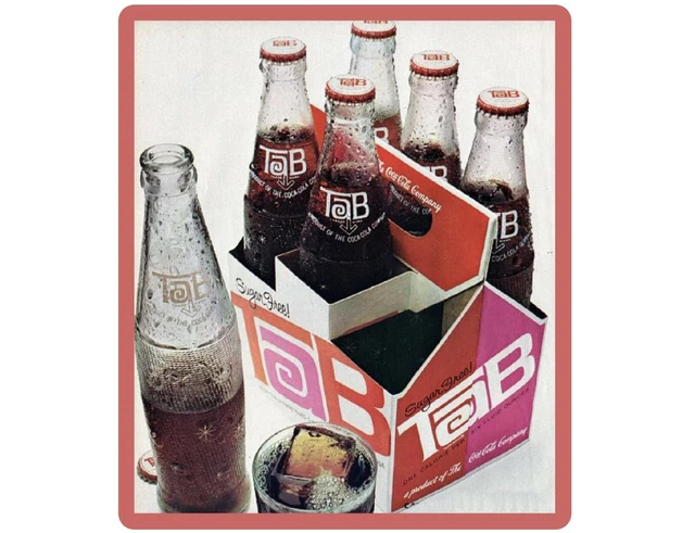 Tab Soda 6 pack Bottle Advertising NEW! Refrigerator / Tool Box / Magnet