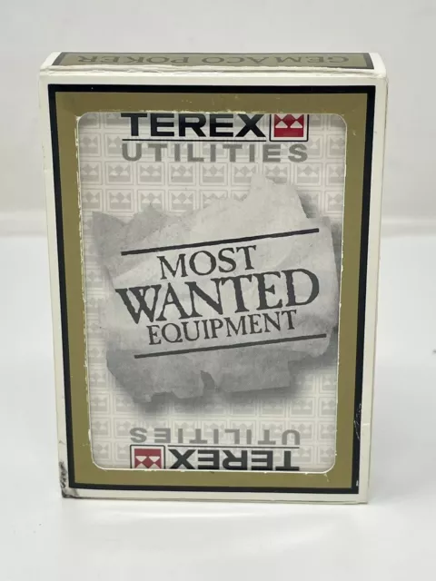 Vintage Terex Logo Playing Cards Plastic Coating Collectible RARE