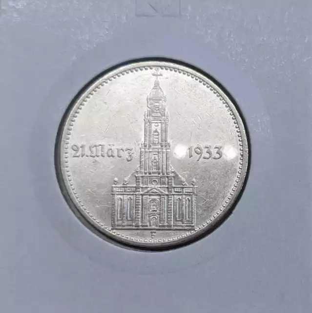 5 Reichsmark  Garnisonskirche 1934 mit Datum (Wählen sie unter ADEFGJ) Silber