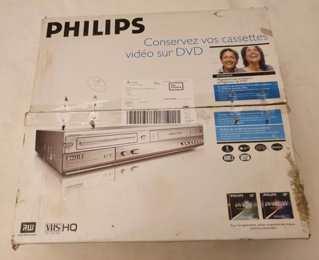 Philips DVDR-630VR Lot Combi VCR Enregistreur De VHS Vers DVD HD Full R Rw Neuf