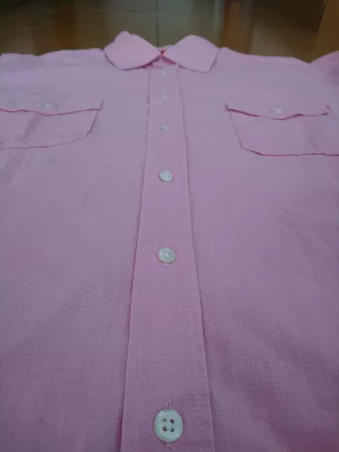 MENS HUGO BOSS Orange Shirt Short Sleeve Size Xxl Pink, Made In Turkey ...