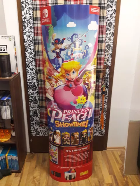 Princess Peach - Showtime! Aufsteller Elipse Werbung Nintendo Promo Deko Pappe