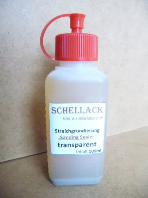 100ml Schellack Sanding Sealer Transparent Grundierung Porenfüller Wachsfrei+ 2