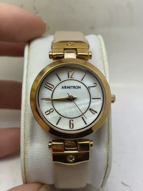 ARMITRON 75/5338RG ROSE Gold Tone Womens Quartz Analog Watch PINK ...