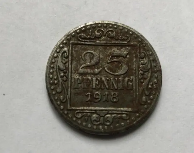 1918 Münster(Westfalen) Stadt - 25 Pfennig Notgeld Iron Coin Funck# 350.6