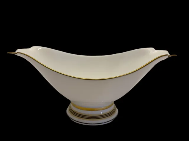 Villeroy And Boch VIVIAN White Gold Rim Boat Gravy Bone China Art Deco Style