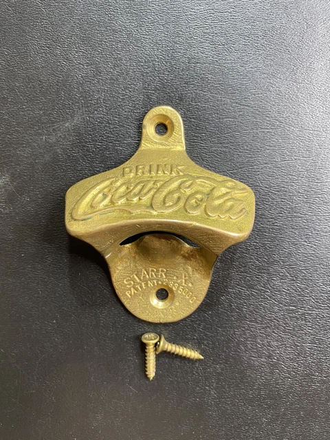 VINTAGE COCA COLA Starr X Brass wall mount Coke Bottle Opener $12.50