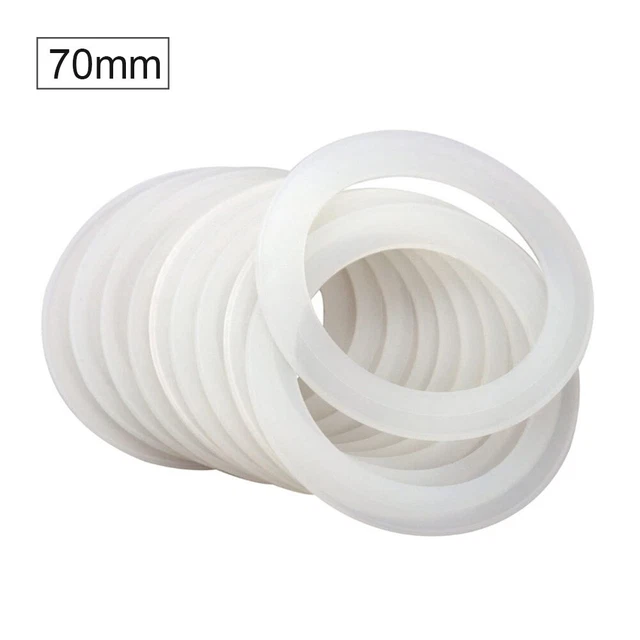 Round Mason Jar Lids Silicone Seal Rings Glass Bottles Wide Mouth Kitchen
