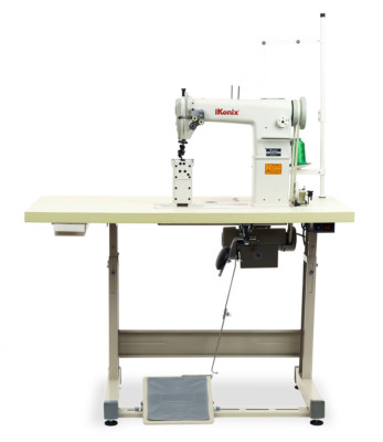 iKonix KS-820 Double Needle Swing Machine,Post Bed,Roller lamp Motor Table.DIY