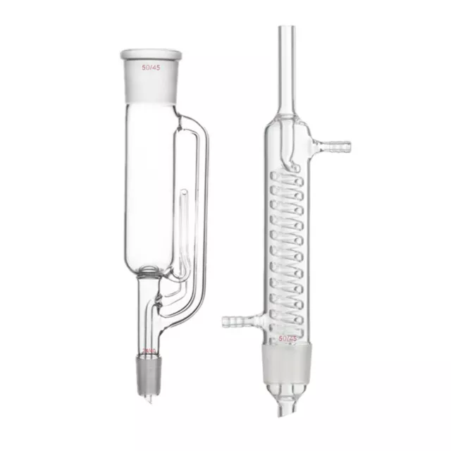 500ml,24/40,Glass Soxhlet Extractor body,W/Graham Condenser,Chemistry Glassware