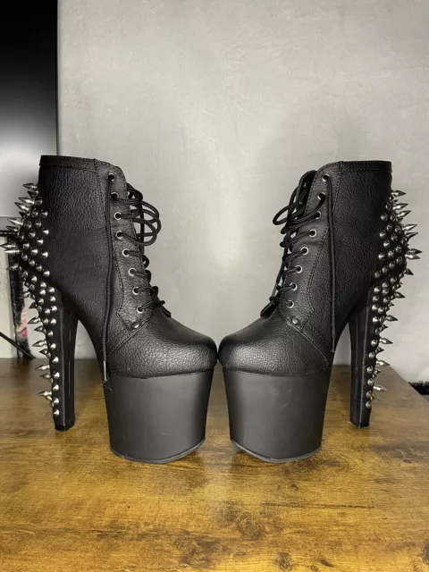 Women's fashion punk buckle school shoes Gothic thick mid-heel shoes  British sty | eBay