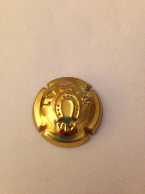 CAPSULE DE CHAMPAGNE VINCENT LAMOUREUX No14 ESTAMPEE OR FER A CHEVAL
