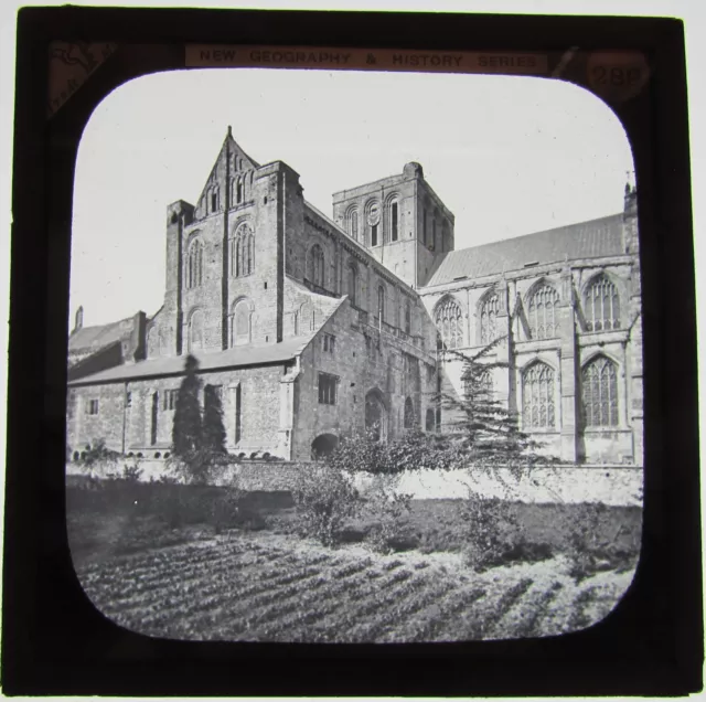 Glass Magic Lantern Slide WINCHESTER CATHEDRAL C1910