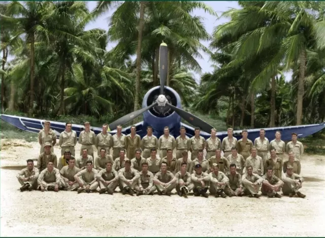 WW II - Usa  Photo -- -Gregory Boyington's ( Pappy ) Black Sheep Squadron