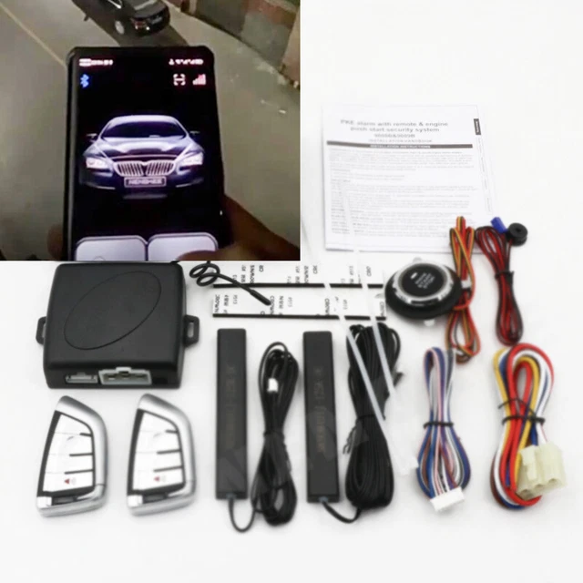 Car Keyless Entry Engine Start Alarm System Push Button Remote Rear Trunk BT APP Car Keyless Entry Engine Start Alarm System Push Button Remote Rear Trunk BT APP