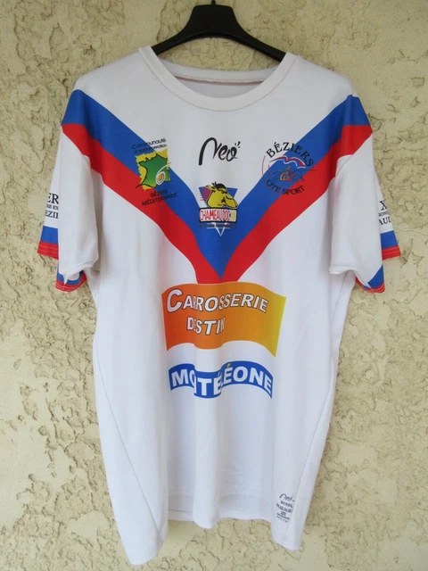 Maillot Rugby Vintage AS Béziers Proact #2 - Suez - Taille XXL - Homme