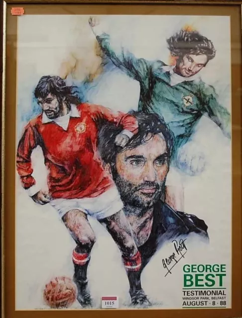 George Best Rare Signed Testimonial Photo Print Manchester Utd Legend 6 X 4