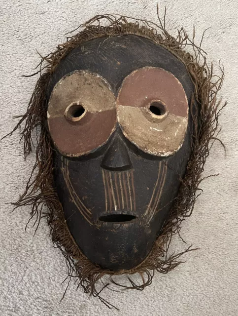 Tribal Mask ~ Authentic Used Hand Carved Wooden Eket Mask ~ Mali & Burkina Faso