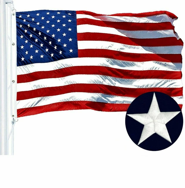 2x3 3x5 4x6 5x8 6x10 ft Factory USA American Flag Embroidered Stars Sewn Stripes