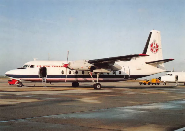Airline Postcards      AIR WEST EXPRESS Fokker F27 Mk200  c/n 10186