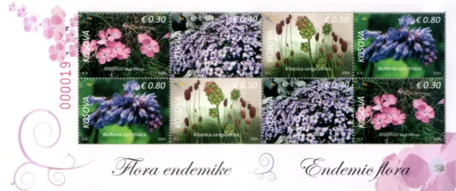 Kosovo Stamps 2024. Flora. Mini Sheet MNH