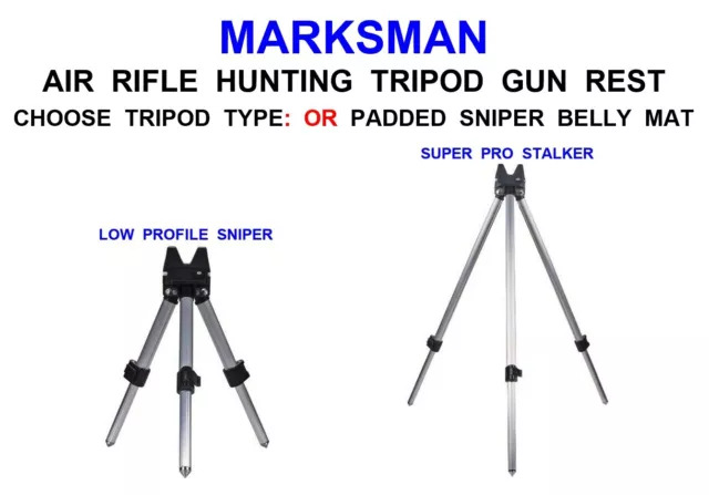 Marksman Air Rifle Tripod Tele Hunting Shooting Stick Target Gun Rest Monopod