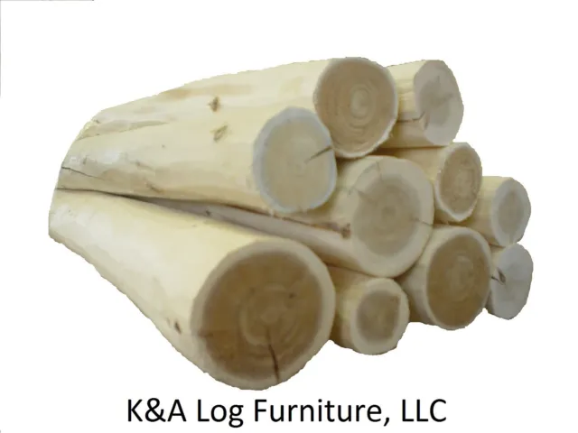 Medium Log Furniture Logs, Hand Peeled Cedar, kiln dried, Use your tenon cutter!