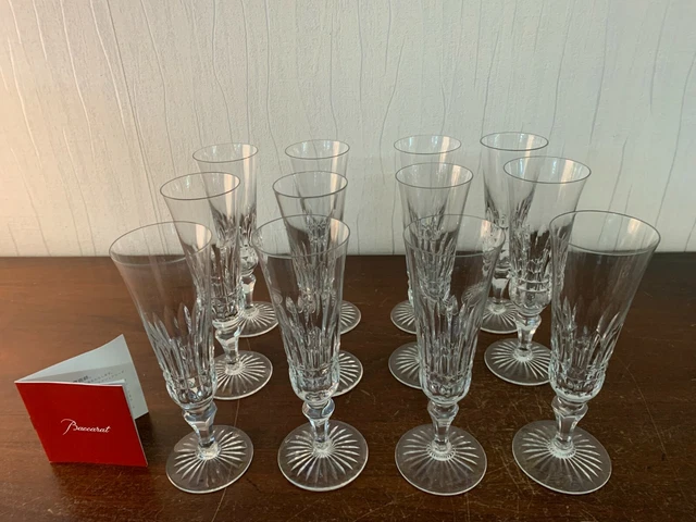 10 flûtes à champagne modèle Buckingham cristal de Baccarat (prix à la pièce)