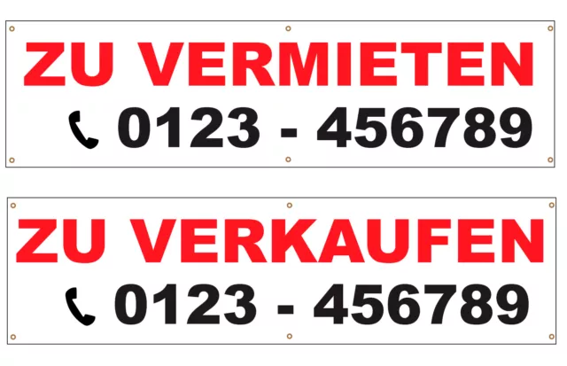 Banner Spanntransparent Zu vermieten / verkaufen Wohnung Haus Halle Immobilie