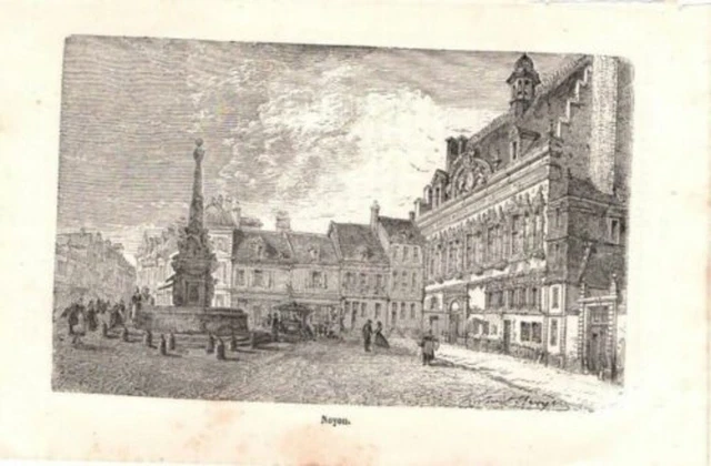 GRAVURE SUR BOIS 19ème NOYON