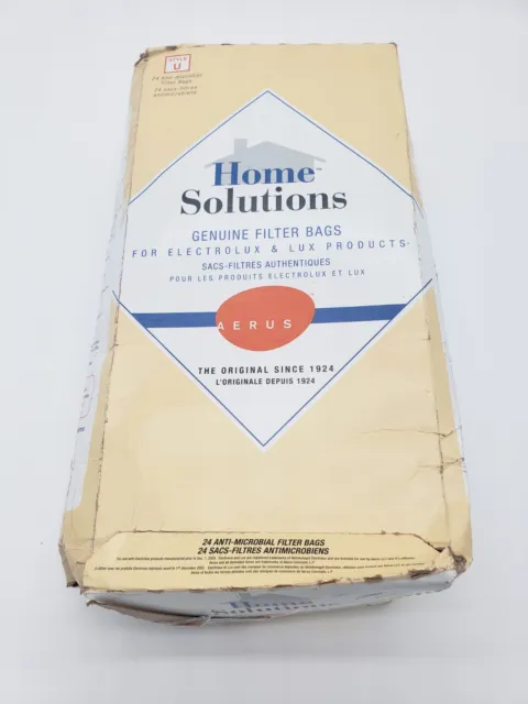 Home Solution Style U Filters Vacuum Replacement Filter Bags Electrolux -20 bags