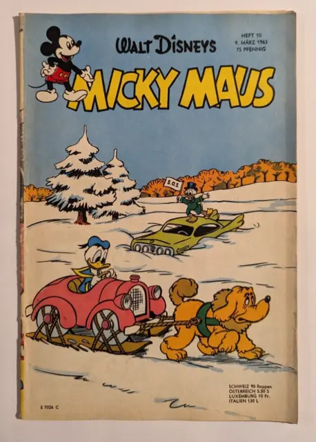 Micky Maus Heft 1963 Nr. 10 mit Gutschein/Schnipp und Sammelbild