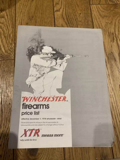 Winchester Sporting Ammunition Price List - 1978