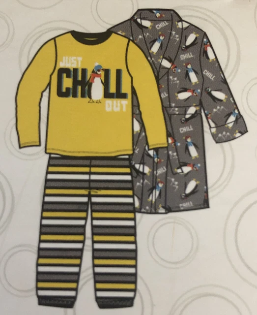 NWT Wonder Nation 3 pc Sleep Set Child Sz M   Top, Bottom, Robe