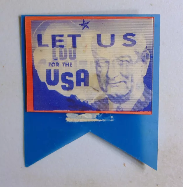 Lyndon Johnson LBJ 1964 flasher campaign pin button political