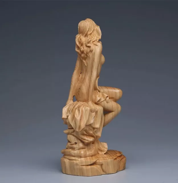 Sculpture Femme Nue BOIS Sensuelle Fabrication Artisanal Naturel Statue Erotique 2