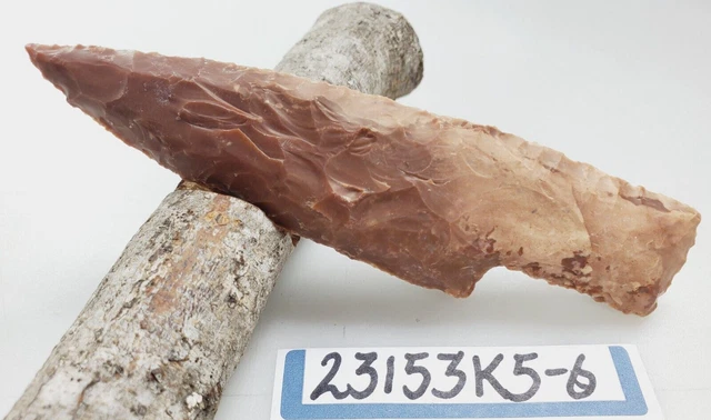 5.5" Stone Knife Blade - Skinning - Hunting - Craft- Hand Knapped Agate